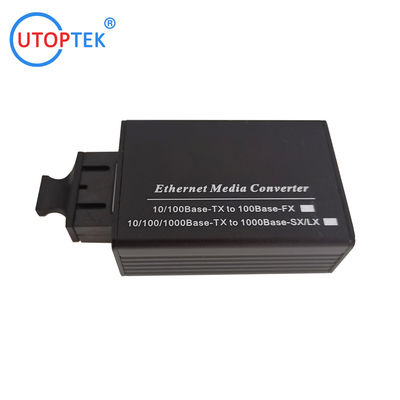 Mini size 10/100/1000M Base 1310nm Single mode dual SC 20km fast Ethernet Fiber Optic Media Converter