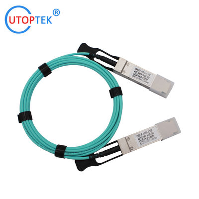 40G QSFP+ AOC Cable OM3 1m/3m/5m/15m/50m/100m Customized 40G AOC Cables for Data Center