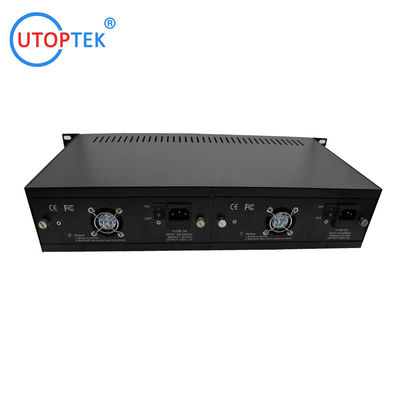 14slots Media converter RACK Chassis Mount 19inch 2U dual AC power for CCTV Network using