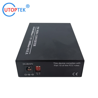 10/100/1000M SFP to RJ45 POE 30W media converter with DC52V power for CCTV poe IP Camera using