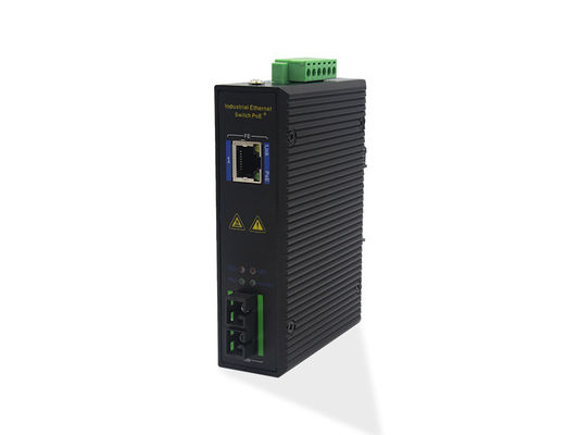 UT11FP-SC20 unmanaged industrial 1x10/100Base-Tx POE+ 1x100M-Fx SC ethernet switch DIN Rail