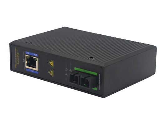unmanaged industrial media converter 10/100M 1fiber+1RJ45 with DIN rail for outdoor use