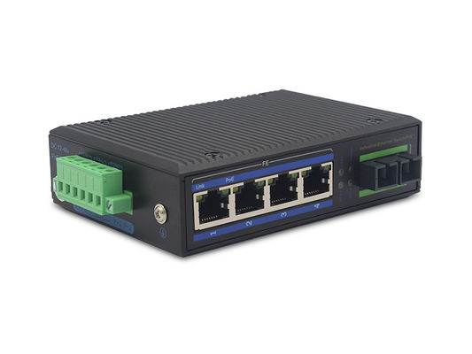 UT14FP-SC20 unmanaged industrial 4x10/100Base-Tx POE+ 1x100M-Fx SC ethernet switch DIN Rail