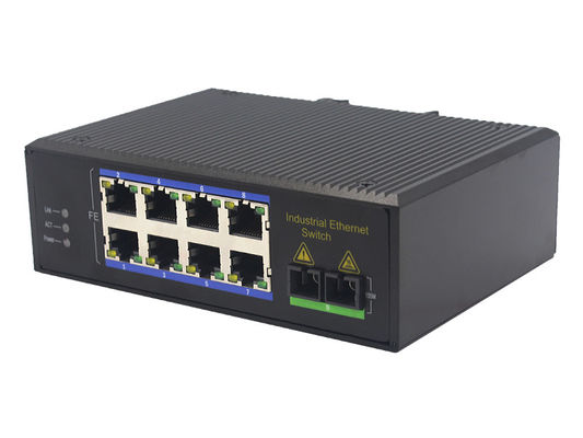 UT18FP-SC20 unmanaged industrial 8x10/100Base-Tx POE+ 1x100M-Fx SC ethernet switch DIN Rail