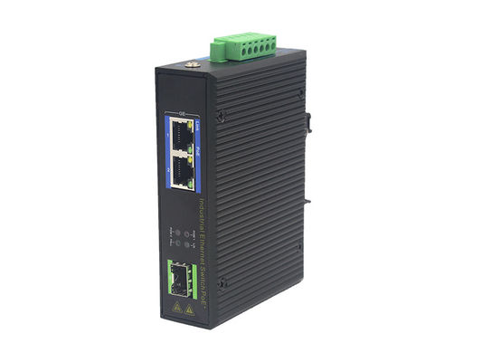 UT12FP-SFP unmanaged industrial 2x10/100Base-Tx POE+ 1x100M-Fx SFP ethernet switch DIN Rail