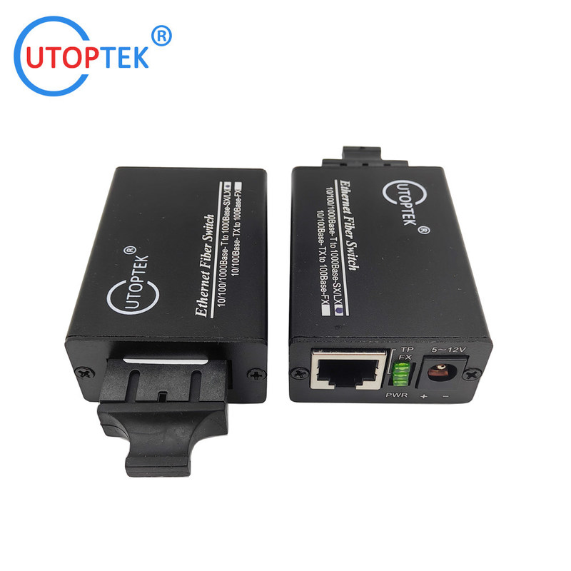 Mini size 10/100/1000M Base 1310nm Single mode dual SC 20km fast Ethernet Fiber Optic Media Converter
