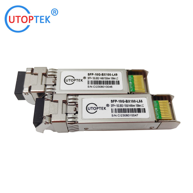 10g Bidi LC 100km SFP+ Transceiver Module 1490/1550nm for Cisco/Huawei/Alcatel/Juniper/Mikrotik